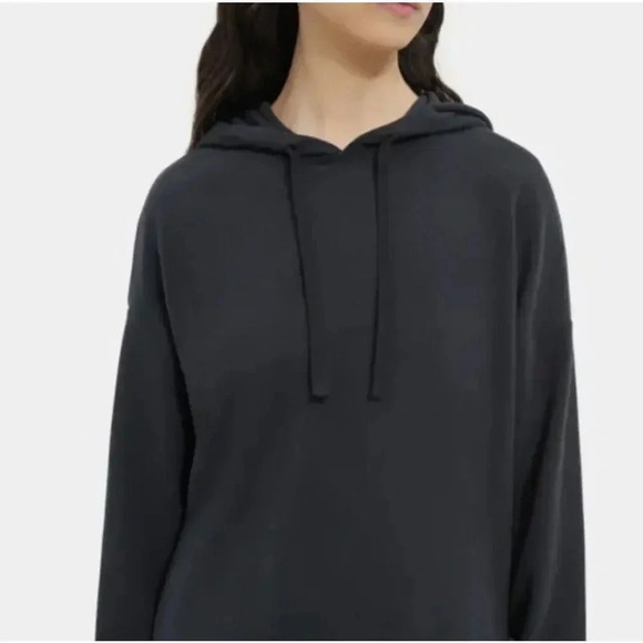 Authentic UGG Women Hoodie Sweatshirt Kyree Micro Terry Black Size: XS Sport - Picture 3 of 14